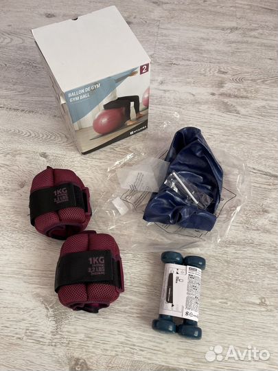 Гантели утяжелители мячи фитнес decathlon новое