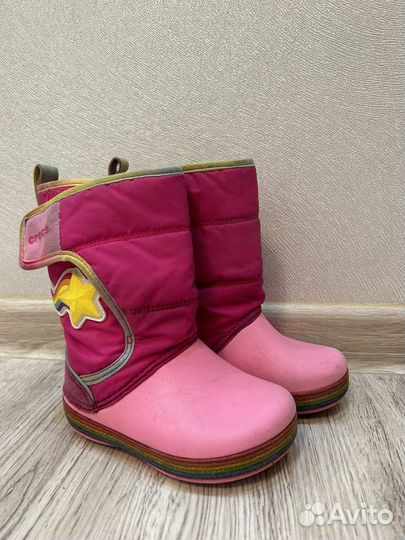 Сапоги для девочки crocs c7 демисезонные