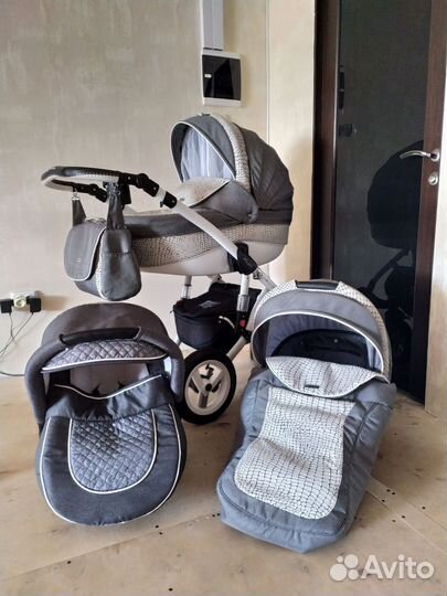 Коляска adamex Barletta 3 в 1 бу полный комплект
