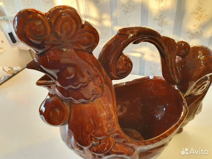 Керамический петух-ваза