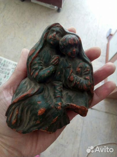 Статуэтка - печная накладка старая