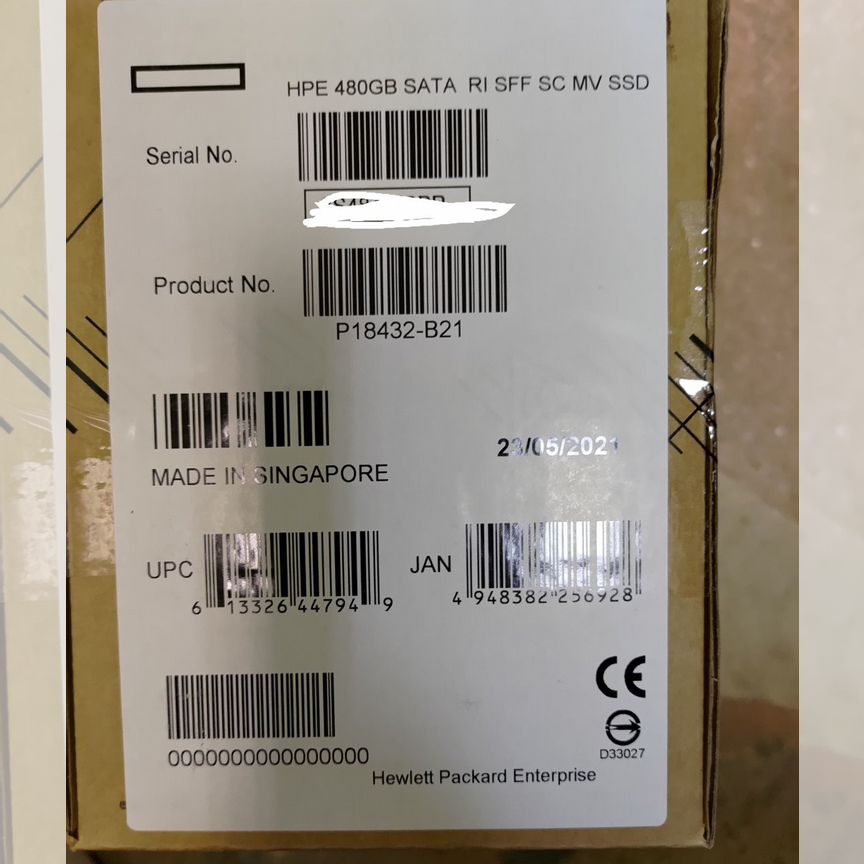[P18432-B21] Жесткий Диск Hpe Ssd 480gb/P18477-001