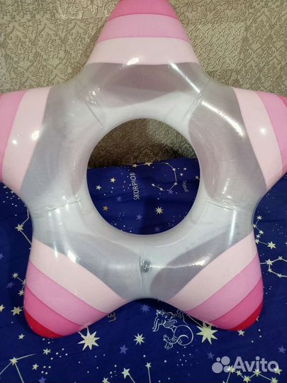 Круг для плавания, ласты, мяч