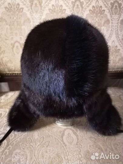Шапка норковая женская черная
