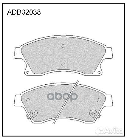 Колодки тормозные дисковые перед ADB32038 A