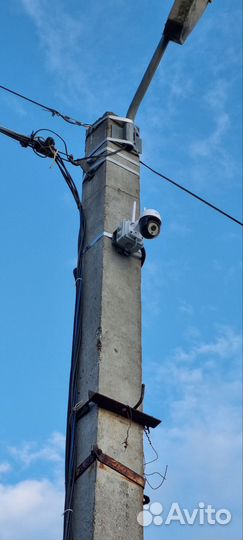 Установка автономной камеры на столб