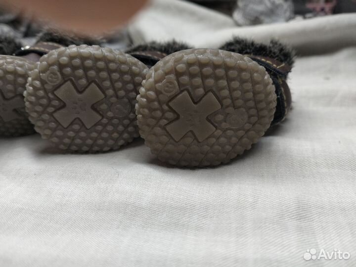 Утеплённые ботинки для собак мелких пород