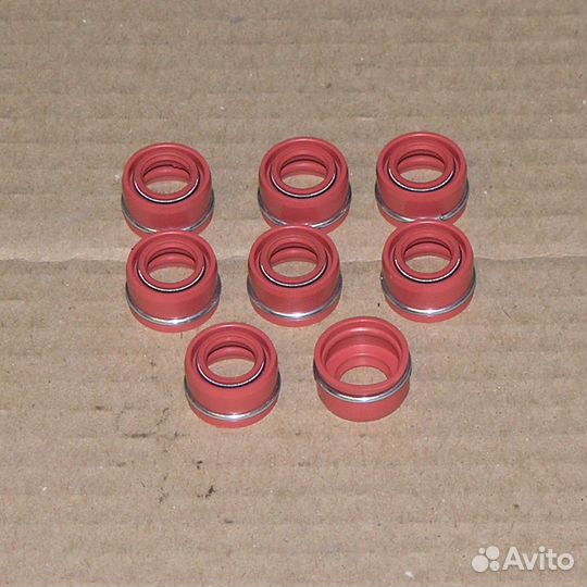 Сальник клапанов маз (силикон красный) (к-т 8шт.)