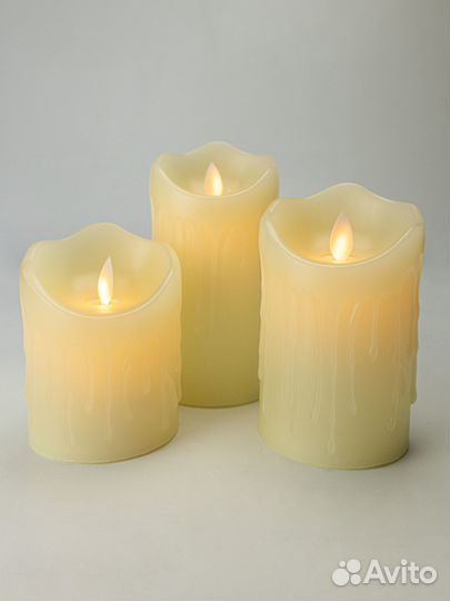 Свечи светодиодные с пультом управления набор 3 шт