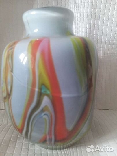 Ваза цветное стекло СССР