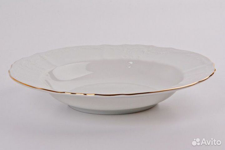 Тарелки глубокие, фарфор, Чехия. Бернадотт/золото