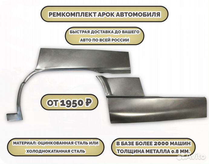 Ремонтные арки (ремкомплект) на автомобиль