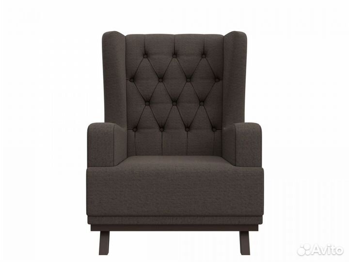 Кресло Джон Люкс, рогожка, амур коричневый. Москва