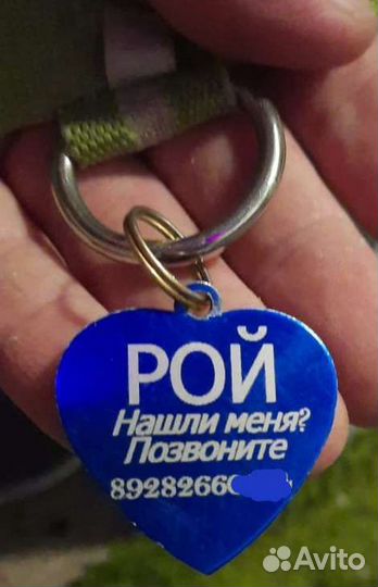 Адресник - медальон для животных. Брелок на ключи