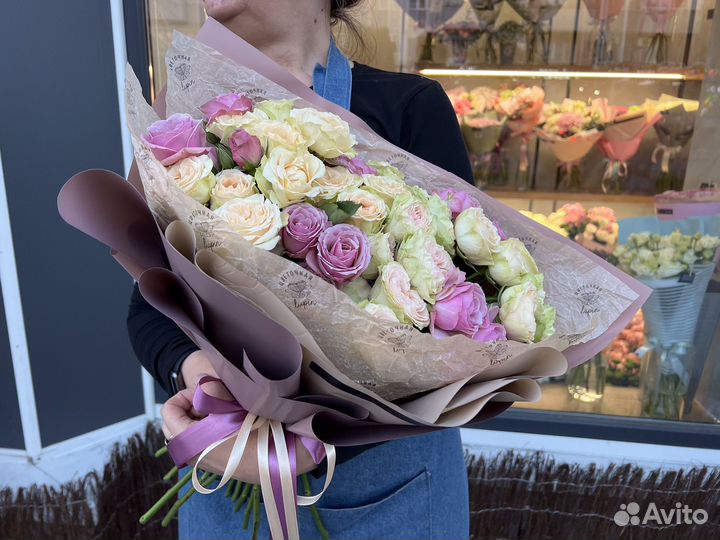 Кустовые пионовидные розы