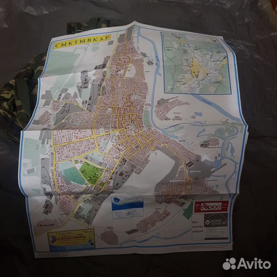 Карта Республики Коми и г. Сыкиывкара