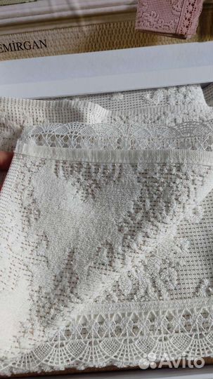 Роскошный набор полотенец с кружевом Турция