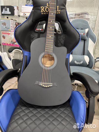 Акустическая гитара черная 38