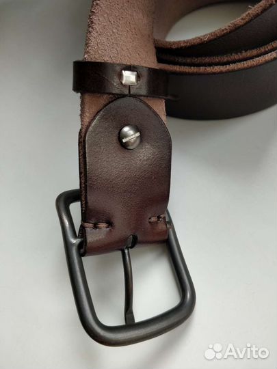 Мужской кожаный ремень 115 см