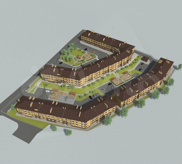 2-к. квартира, 61,8 м², 4/4 эт.