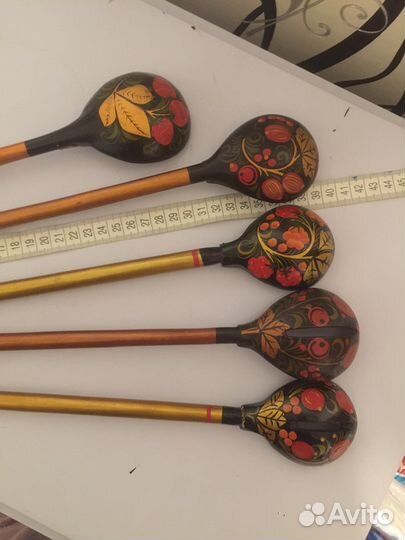 Деревянные ложки хохлома СССР