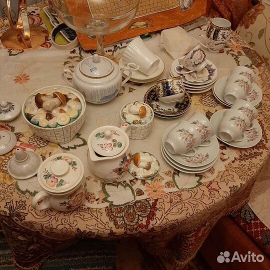 Чайно кофейная посуда СССР, Англия, костяной фарфо