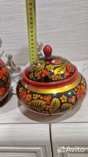 Сухарница-конфетница хохлома