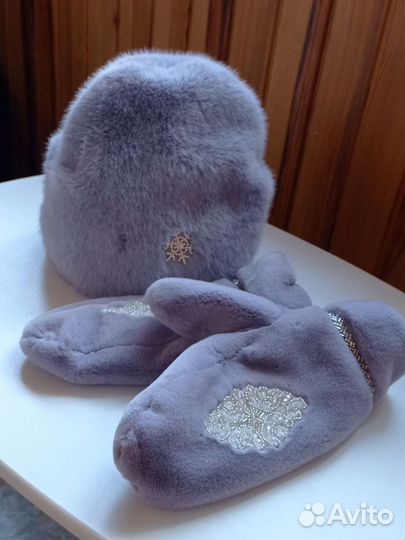 Шапка и Варежки норковые