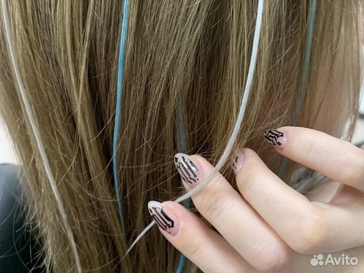Перья в волосы наращивание перьев