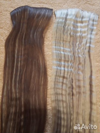 Волосы для наращивания - накладки на клипсах