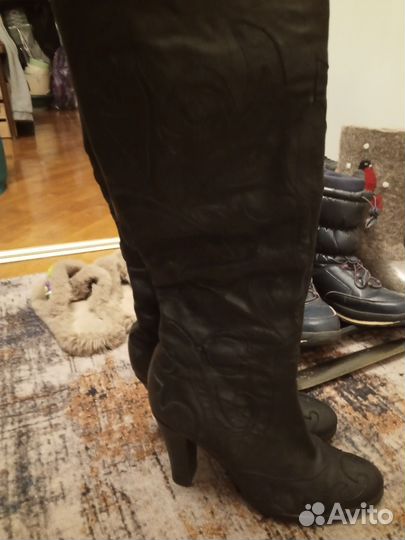 Сапоги, кожа, осень/весна р.38
