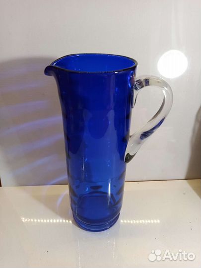 Кувшин СССР, чехословакия, двухцветное стекло