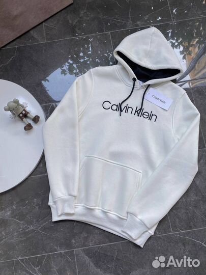 Худи мужское Calvin Klein на флисе с капюшоном