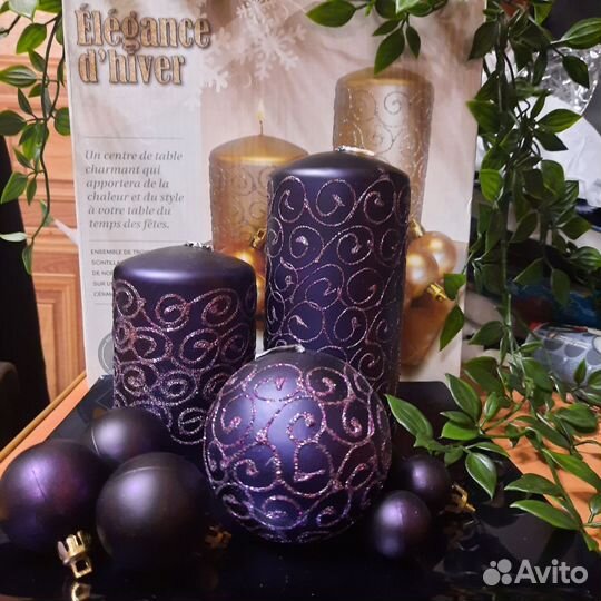 Свечи восковые большие