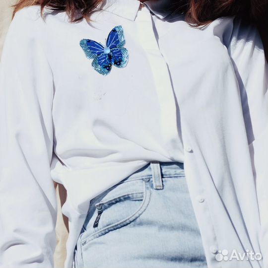 Брошь «Бабочка» ручной работы. Объемная брошь