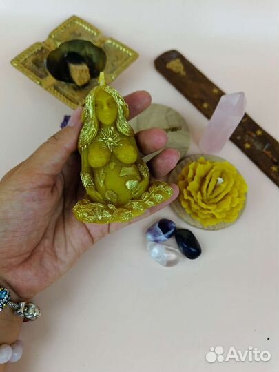 Свечи набор мать земли Гея и цветок Йони