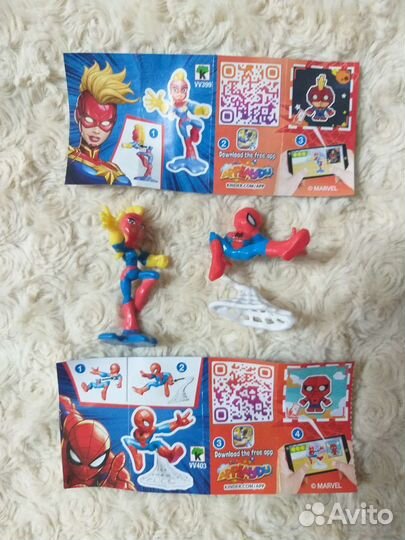 Игрушки из киндера Marvel