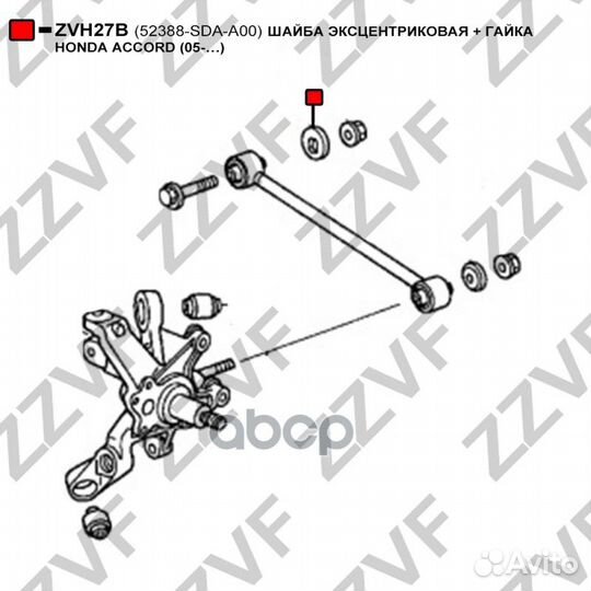 Шайба эксцентриковая + гайка honda accord (05)