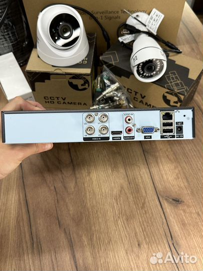 Готовый комплект AHD видеонаблюдения 2 камеры 5MP