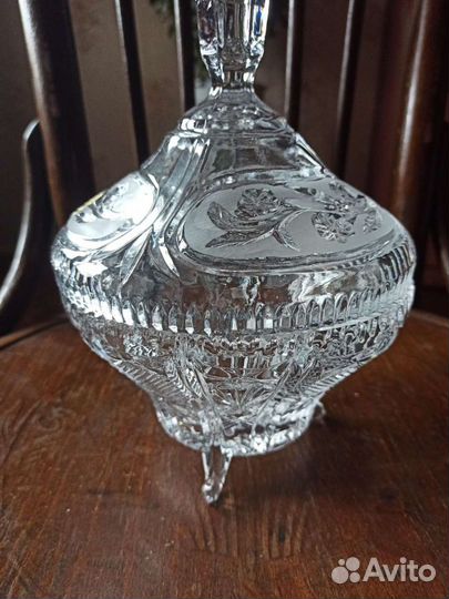 Хрустальная конфетница СССР