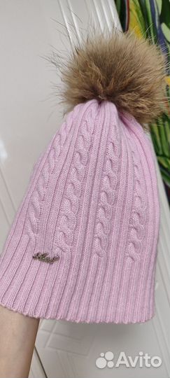 Шапка с помпоном Ариэль