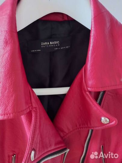 Женская куртка косуха Zara экокожа М