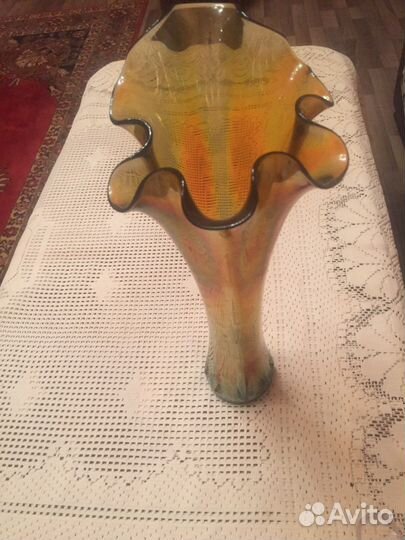 Ваза 40 см цветное стекло