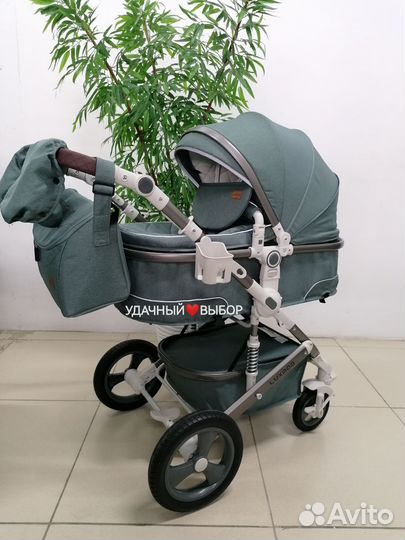 Новая коляска 3в1 Luxmom 518 NEW (лунная полночь)