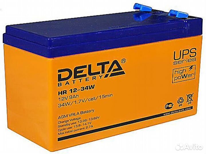 Delta HR 12-34 W Свинцово-кислотный, герметичный а