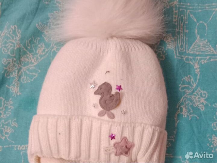 Шапка зимняя для девочки 50 52