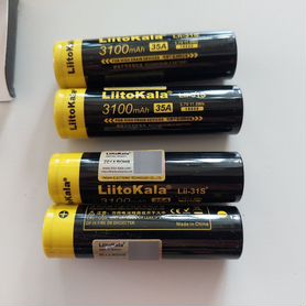 4 шт. Li-ion Аккумулятор 18650 LiitoKala 3100 mAh