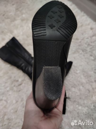 Сапоги женские демисезонные 37 натуральная кожа