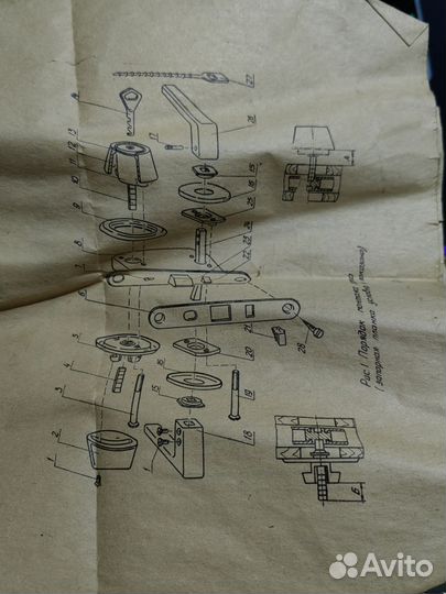 Замки дверные, врезные комплектные СССР