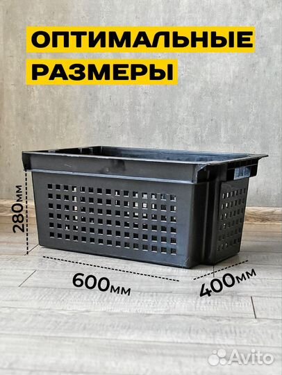 Ящик пластиковый с перфорацией для овощей